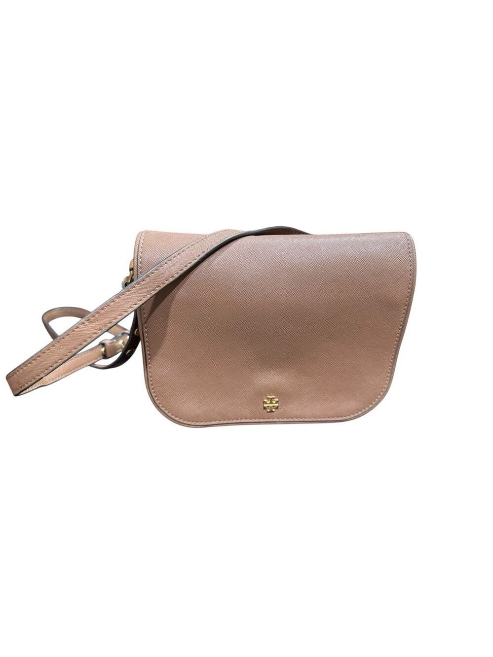 Tory Burch Emerson Saffiano Leather Crossbody Tan